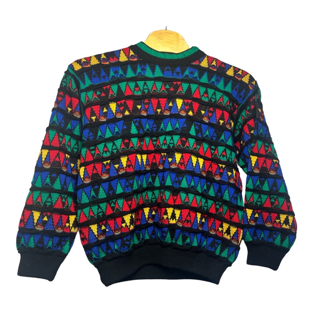 AUTHENTIC Vintage COOGI AUSTRALIA MULTI COLOR 100% PURE WOOL LARGE VIBRANT RARE